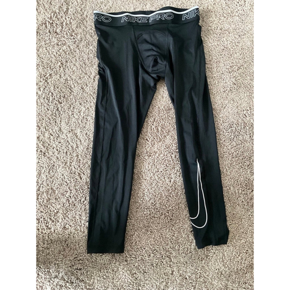 Nike Pro Dri Fit 3/4 Black Tights - Picture 9 of 12